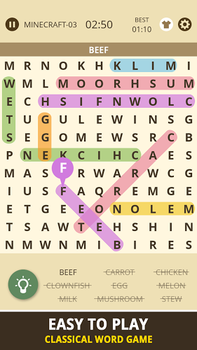 WordSearch Topic For Minecraft截图2