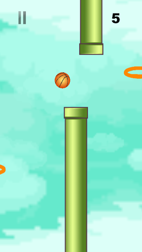 Flappy Basketball Shooter截图1