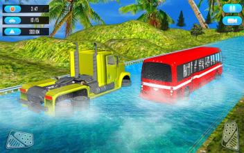 Floating Water Coach Bus Traffic Race截图5