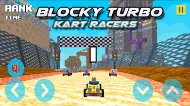 Blocky Turbo Kart Racers截图1