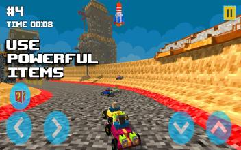 Blocky Turbo Kart Racers截图2