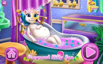 Pregnant Kitty Spa Girl Games截图2