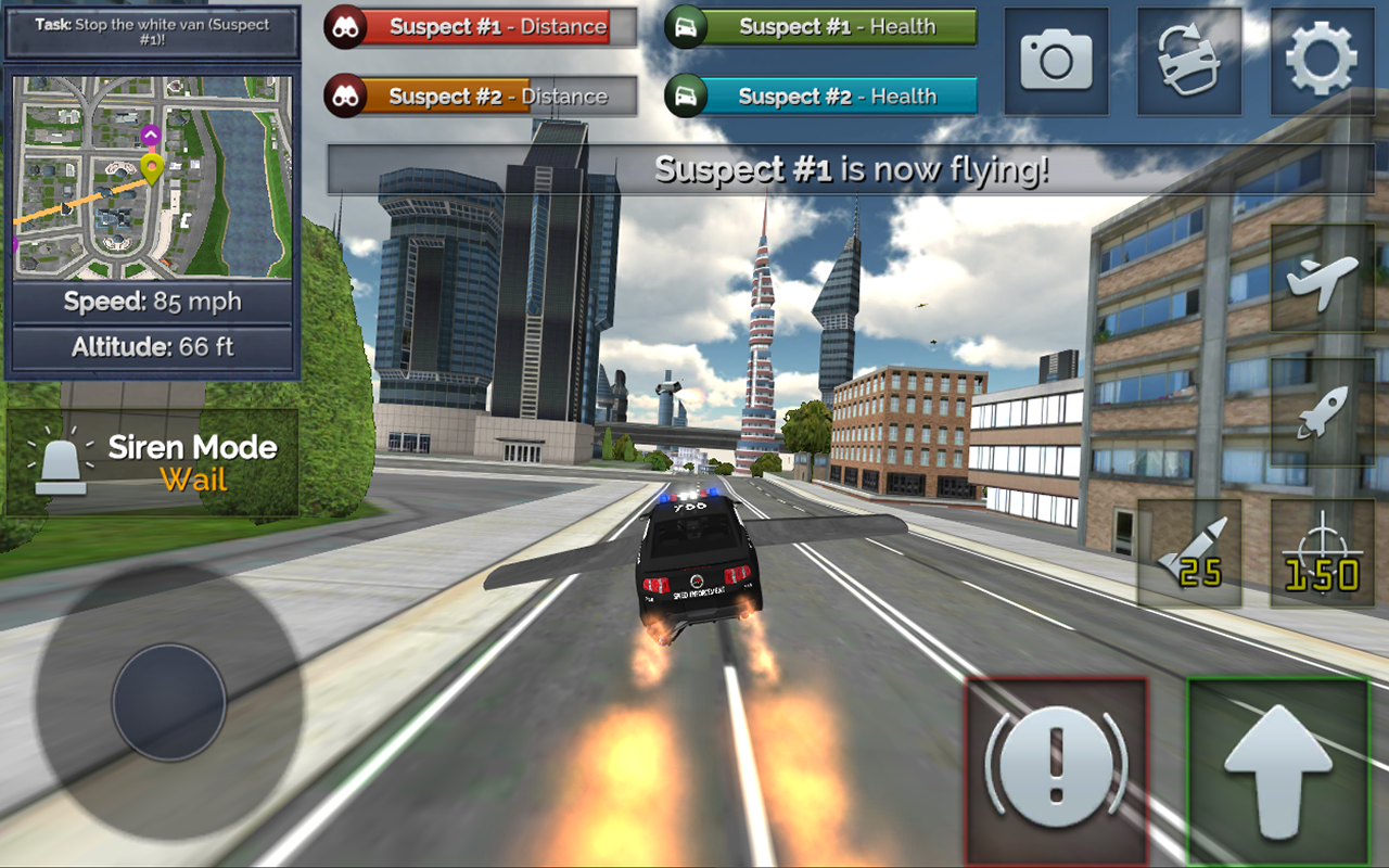 Flying Police Car Chase截图3