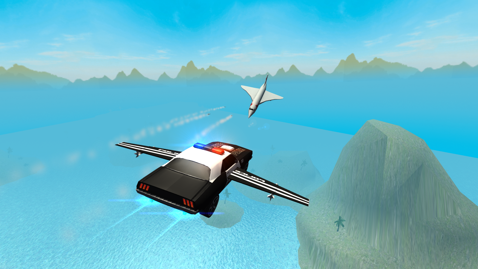 Flying Car Free: Police Chase截图2