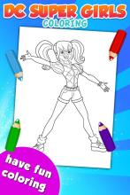 Superhero Girls Coloring Game截图1