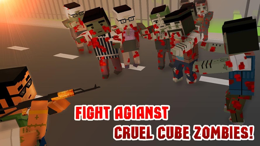 Cube Wars: Zombie Shooter 3D截图1