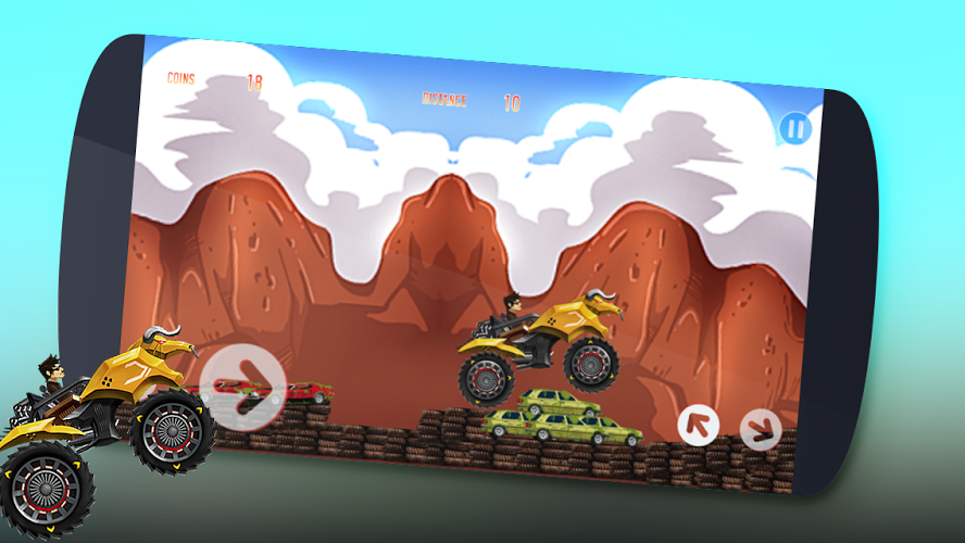 Crazy monster bike Hill Race截图3