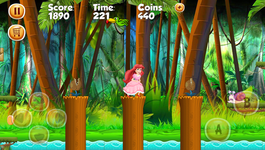 Adventures Ariel Princess Run截图2