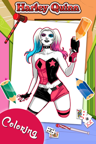 Harley Quinn Coloring Game截图2