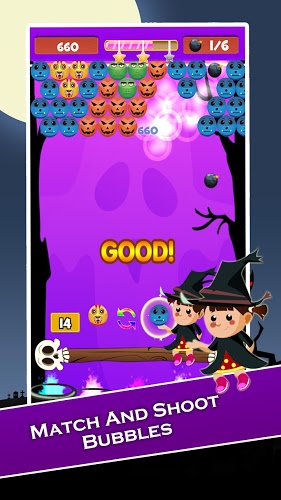 Haunted Night Bubble Blast截图2