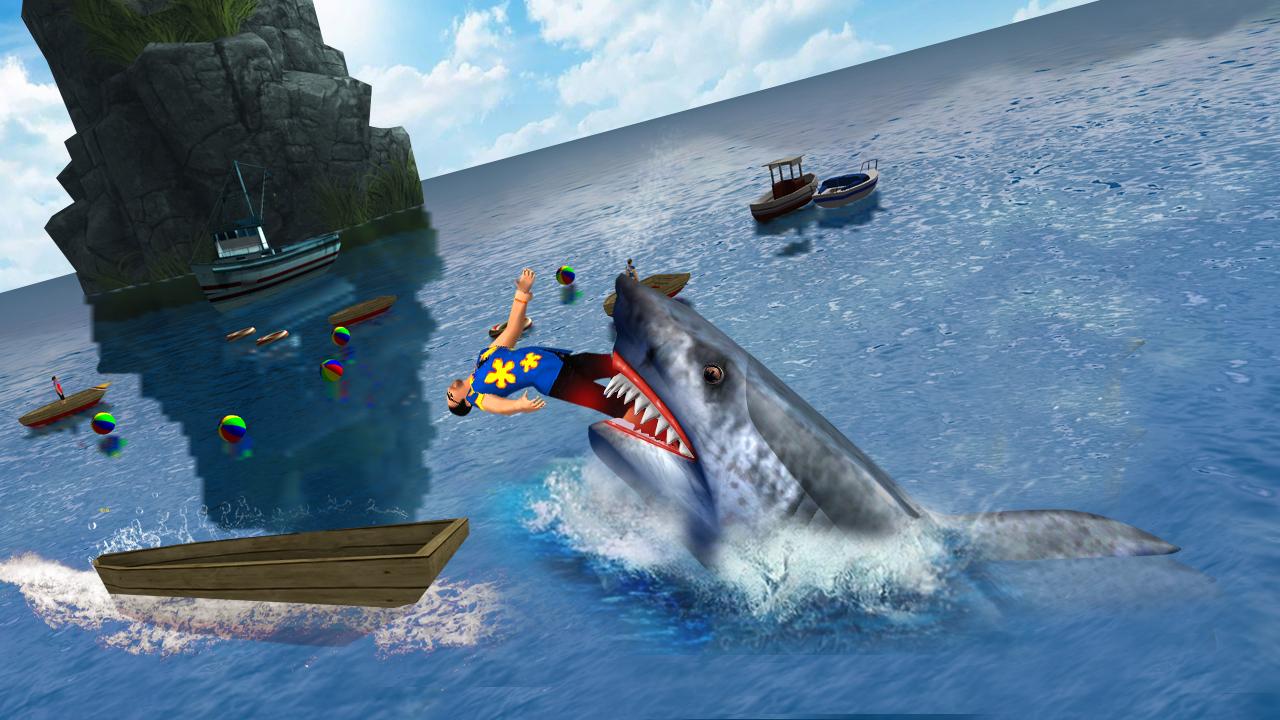 Shark Attack Game - Blue whale sim截图5