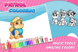 Patrol Puppy Coloring Book Game for Kids截图1