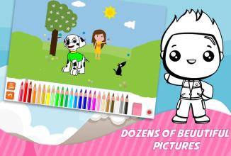 Patrol Puppy Coloring Book Game for Kids截图3