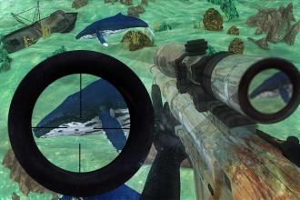 Blue Whale Hunting Challenge Shark Sniper Shooter截图3