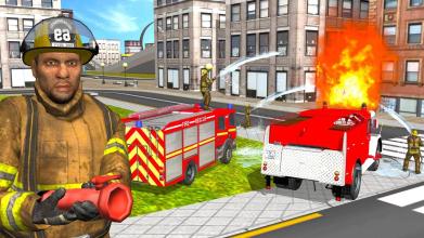 Flying Firetruck City Pilot 3D截图3