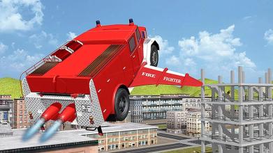 Flying Firetruck City Pilot 3D截图1