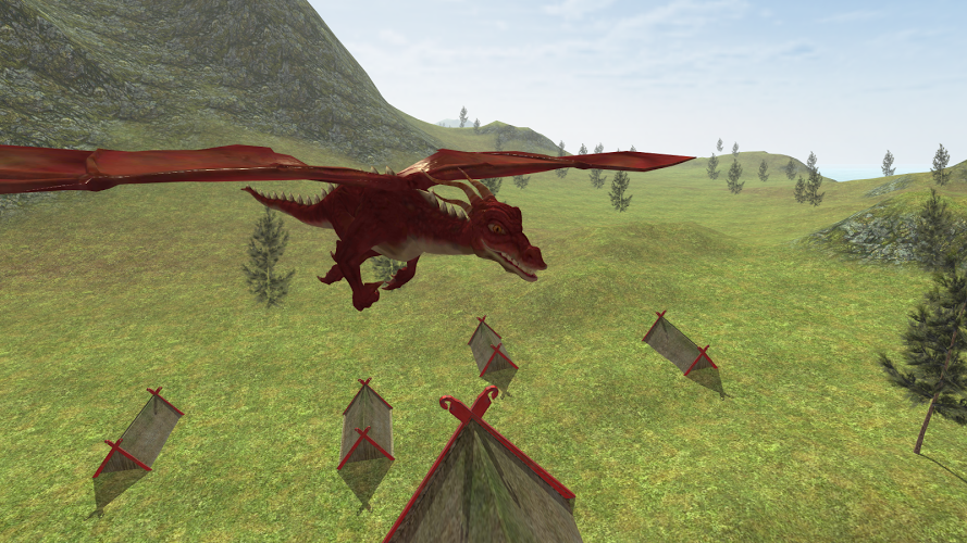 Flying Fire Drake Simulator 3D截图2