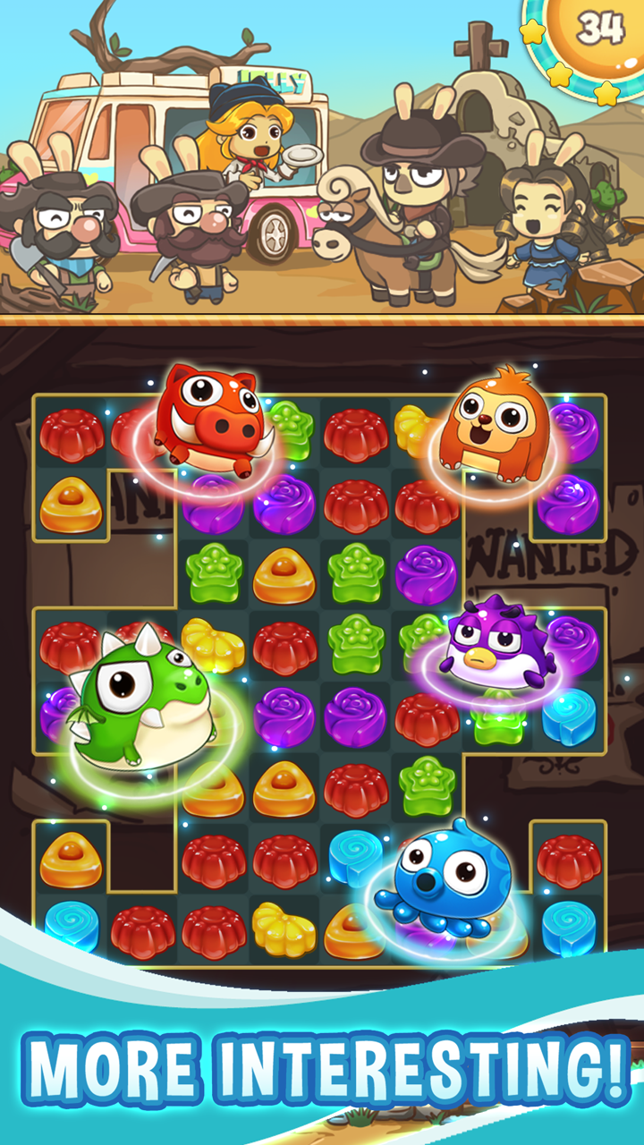 Jelly Sweet - Lollipop Crush match 3 Free Puzzle截图4