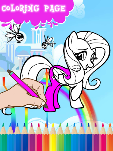 Cute Little Pony Coloring Kids截图1