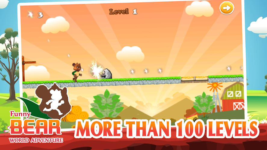 Funny Bear World Run Adventure截图1