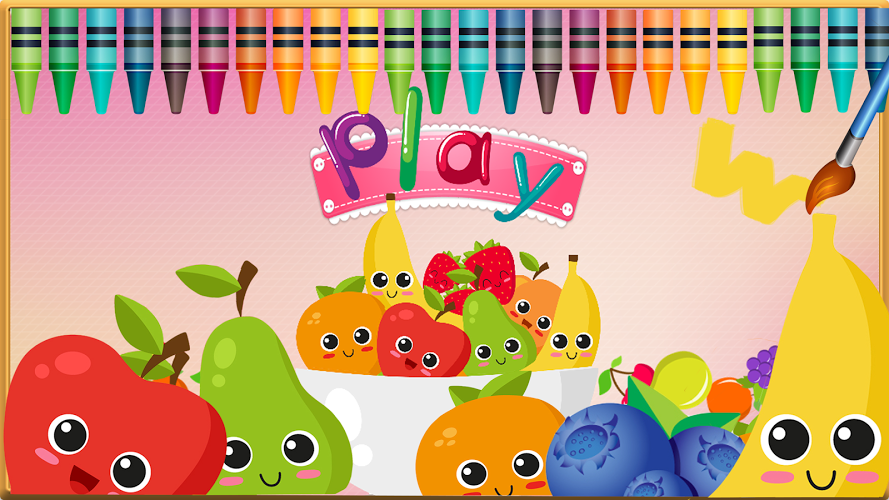 Fruit Vocab & Paint Game截图1