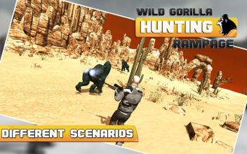 Wild Gorilla Animal Hunting 3D截图2