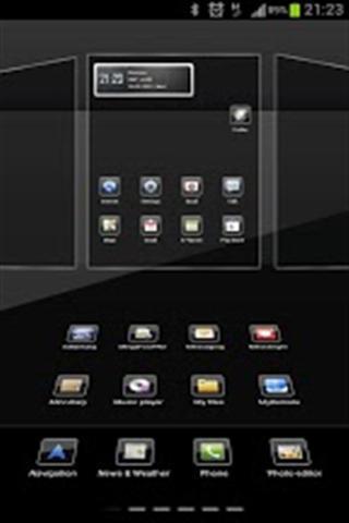 Next launcher theme BlackGlass截图5