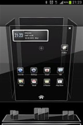 Next launcher theme BlackGlass截图2