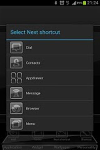 Next launcher theme BlackGlass截图6