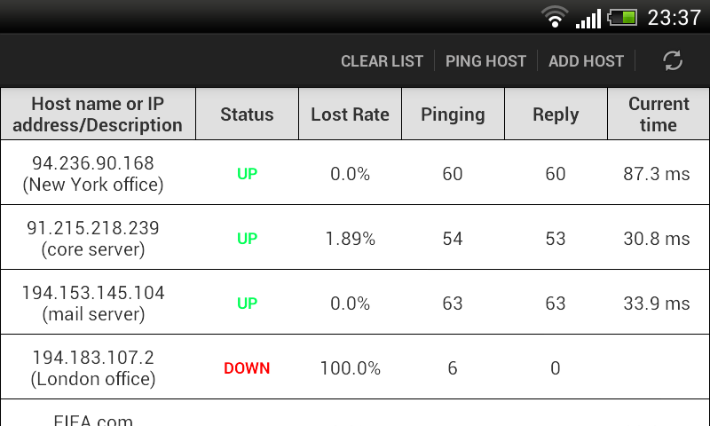 Ping(Host) Monitor截图1