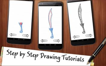 Drawing App Cold Arms Sabers and Knives截图3