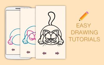 Draw Drawings Lazy Cats from Cartoons截图3