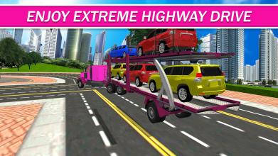 Pink Trailer Truck Driver Adventure 3D截图1