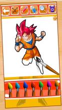 Hero Goku Super Saiyan Coloring Game for Kids截图4