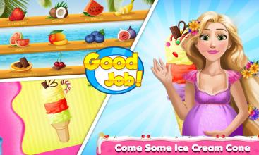 Long Hair Princess Ice Cream Maker-Cooking Game截图3