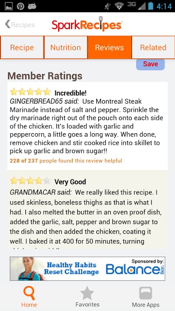 Healthy Recipes SparkRecipes截图1