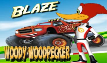 woody blaze woodpecker: Monster Car Game截图3