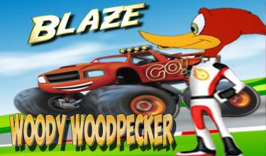 woody blaze woodpecker: Monster Car Game截图1