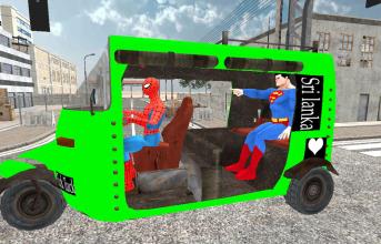 Spider Hero Tuk Tuk Rikshaw drift Parking截图1