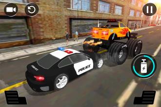 Police Chase Monster Truck in City截图4