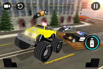 Police Chase Monster Truck in City截图2