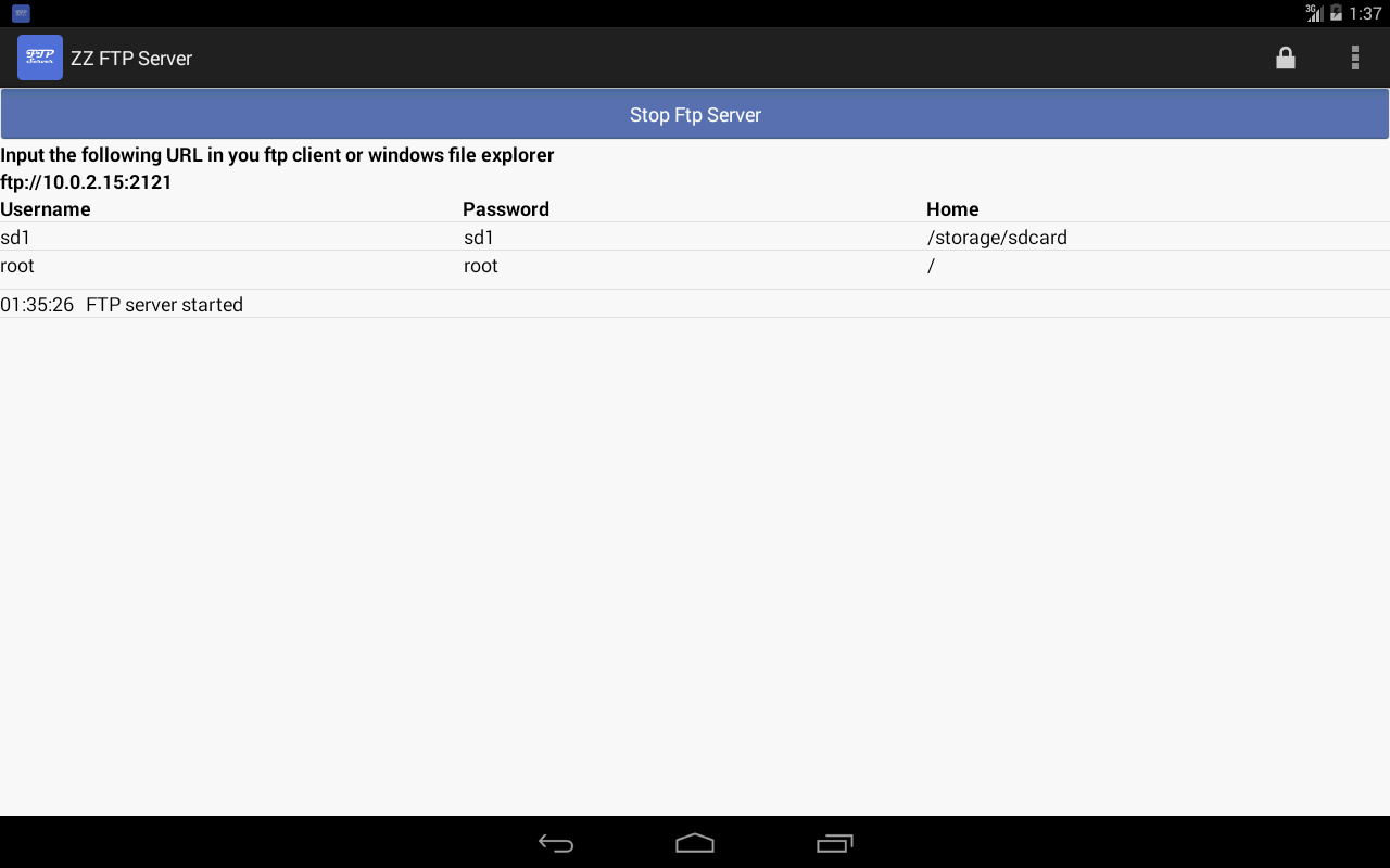 ZZ FTP Server截图1