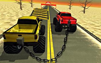 Chained Cars Racing Games Stunt Truck Driver 3D截图1