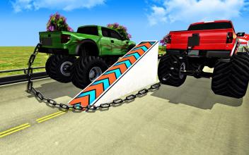 Chained Cars Racing Games Stunt Truck Driver 3D截图4