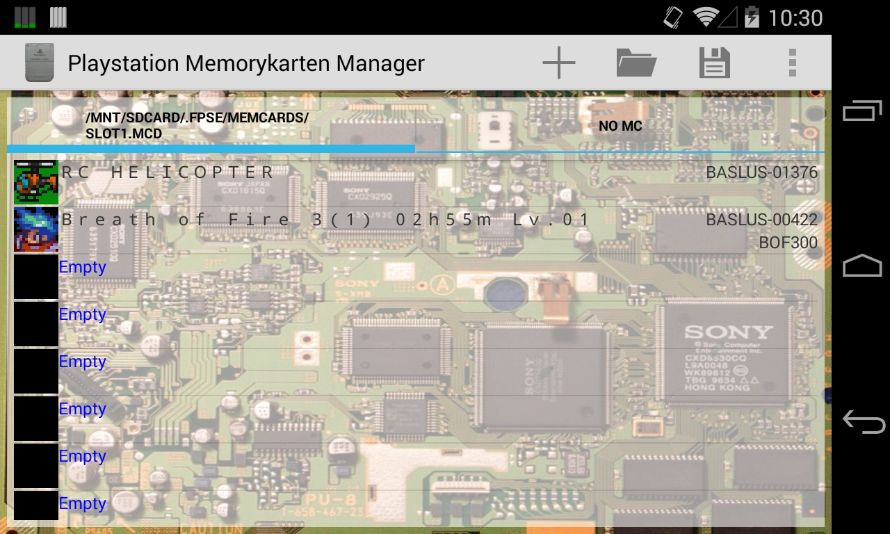 PSX Memorycard Manager 2 Free截图3