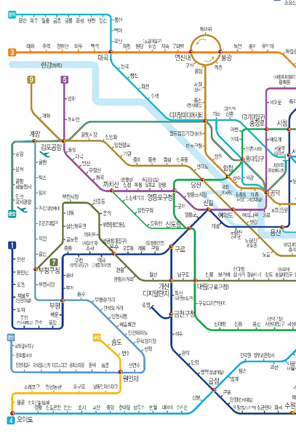 首尔地铁路线图截图1