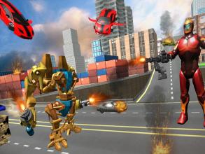 Flying robot car war : Robot transforming game截图5