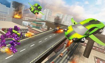 Flying robot car war : Robot transforming game截图1