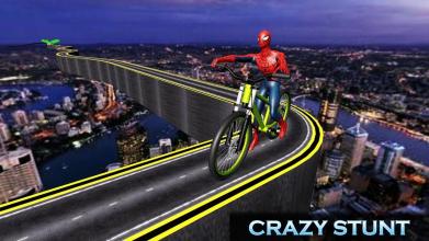 SuperHeroes Bmx Sky Tracks Stunts 2018截图2