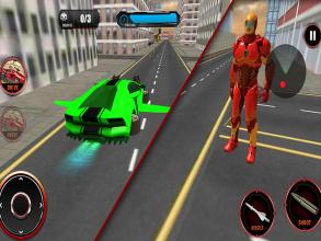 Flying robot car war : Robot transforming game截图3